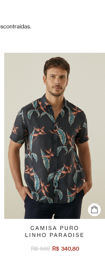 Camisas com 40% OFF + 25% extra