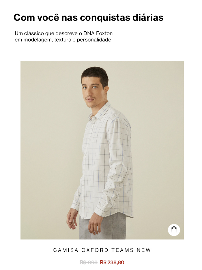 Camisas com 40% OFF + 25% extra