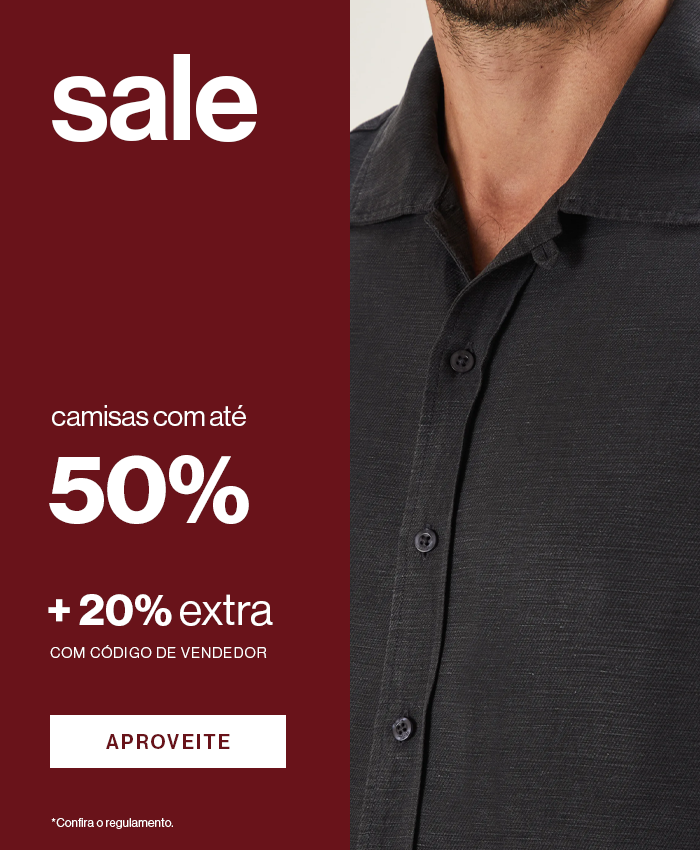 Camisas com até 50% OFF